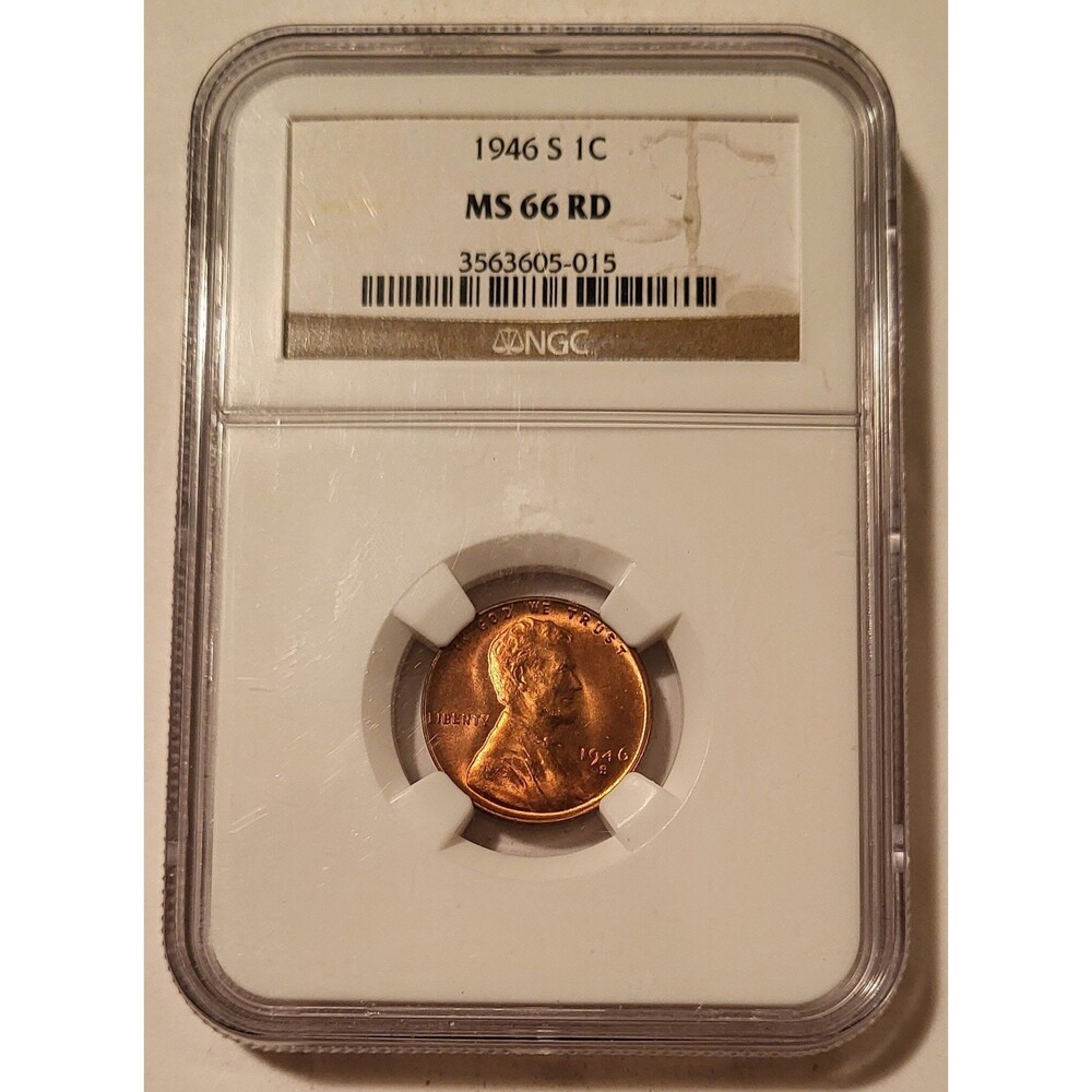 1946 S Lincoln Wheat Cent MS66 RED NGC
